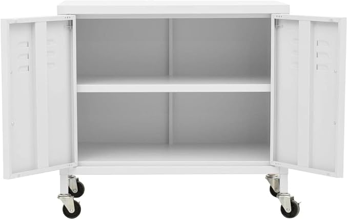 Industry Style,Storage Cabinet,Office Cabinet,Bookcase,Sideboard,File Cabinet,Multifunctional Cabinet,Storage Furniture,for Home,Living Room,Apartment,Office, White 23.6"x13.8"x19.3" Steel