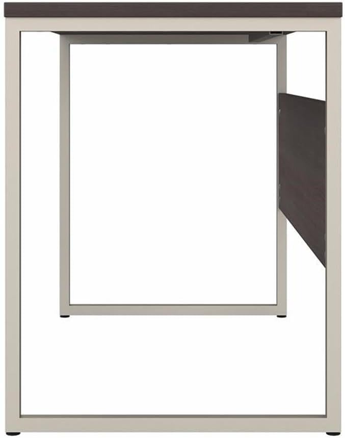 Pemberly Row Set of 2 Lateral File Cabinet & Computer Table Desk in Storm Gray