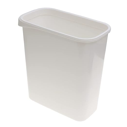 PRETYZOOM Nordic Style Rectangular Waste Bin Slim Compact Garbage Can for Bathroom Kitchen Living Room Multi-Purpose Desktop Organizer for Spaces
