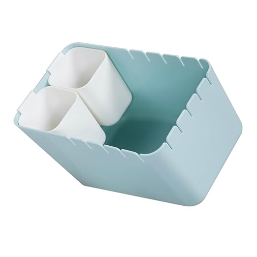 SOLUSTRE Slim Desk Waste Bin Trash Can for Desk Material Dry Wet Separation Bin Desktop Garbage Can