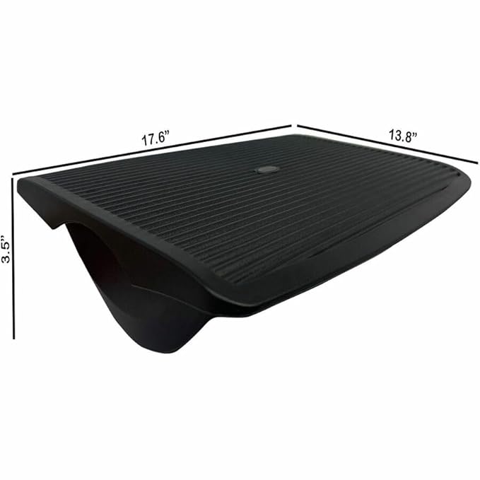 Lorell Ergonomic Rocking Footrest, 17.6" x 13.8" x 3.5", Plastic, Black
