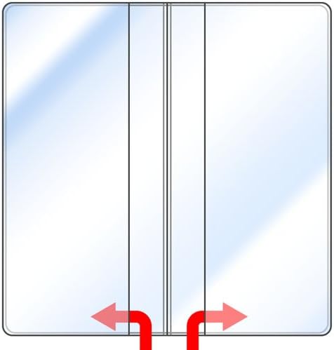 StoreSMART® - Brochure & Policy Holder - Double Pocket Center Load - Clear Plastic - 100-Pack - R1068B-100
