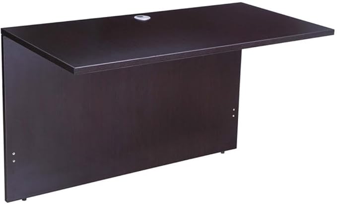 Boss Office Products Belarus Executive U-Shape Curved Bow Desk with Hutch and File Storage Pedestal, 71", Mocha