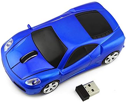 MGbeauty Wireless Mouse Sport Car Mouse Computer Optical Mice for PC Laptop MAC with LED Light (Blue)