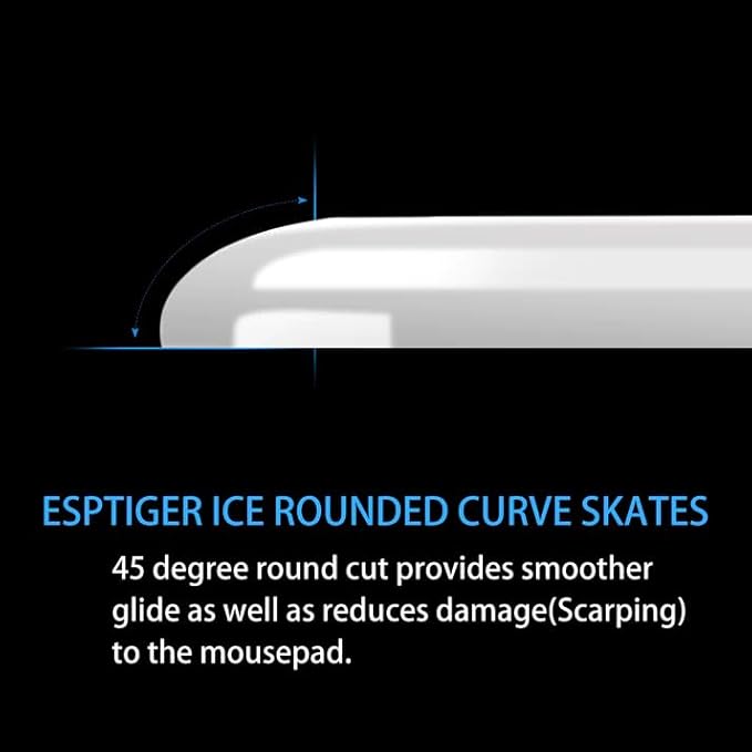 ESPTIGER ICE V2 Gaming Mouse Skates for Logitech G PRO X Superlight 2 - Smooth PTFE Replacement Feet, 2.5D Curved Edges, 3M Adhesive, White
