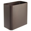 mDesign Small Metal 2.4 Gallon/9 Liter Trash Can Wastebasket Garbage Bin for Bathroom, Slim Rubbish Waste Bin Trashcans - Mirri Collection - Bronze