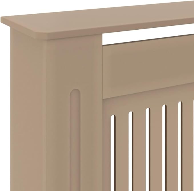 MDF Radiator Cover Cabinet Shelf, Heater Heating Side Stand Radiator Cover Living Room Furniture Decor, Brown 80.7"x8.1"x32.1",-454