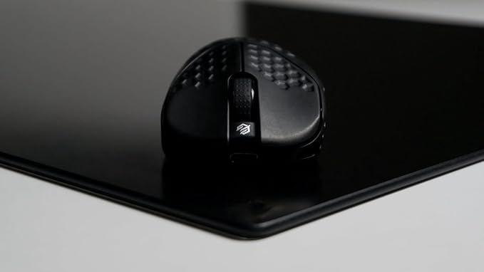 GWolves HTR Lightweight Wireless Fingertip Grip Gaming Mouse,~28Gram,8K-Report,Low Latency,PAW3395 26,000CPI,Nrf52840 CPU,6 Programmable Btns,On-Board Memory,PC/Mac and Laptop (Honeycomb, Black)