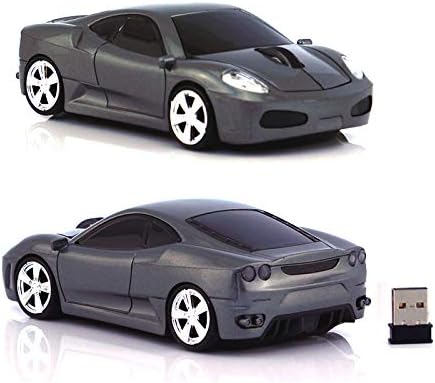 Jinfili Car Wireless Mouse Ergonomic Optical Mice USB 2.4G Mini Receiver for Windows Laptop Notebook Mac