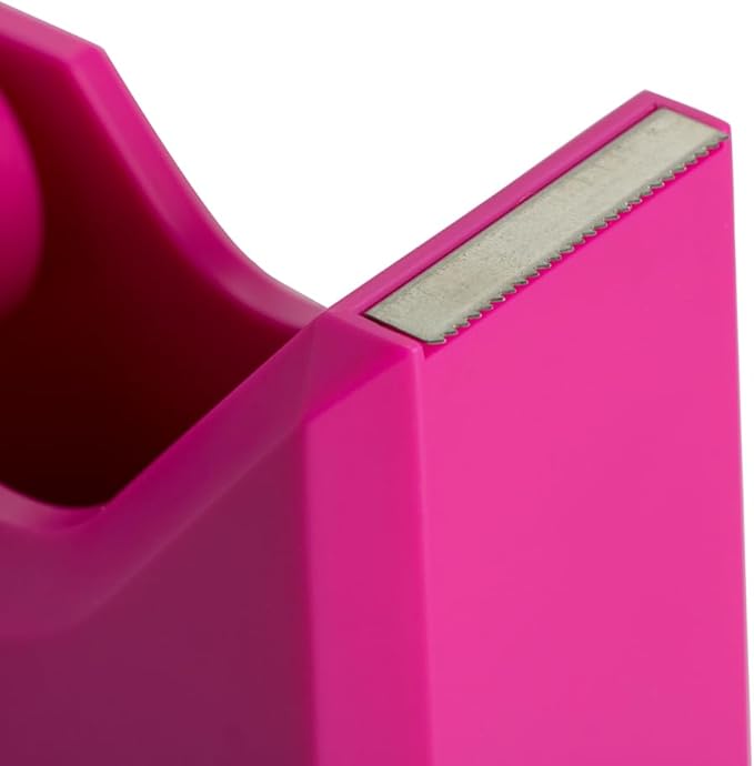 JAM PAPER Colorful Desk Tape Dispensers - Pink - 3/Pack
