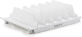 Adjustable Phone Stand Holder Dock Mobile Phone Tablet Organizer Multi Device Universal Desktop Stand Rack for iPhone Samsung Kindle Fire Tablet and Most Electronics Devices-No Charging Port (S-White)