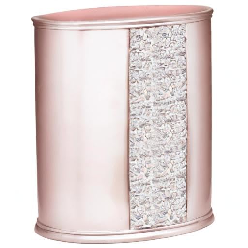 Zahari Home Sinatra Waste Basket Decorative Beautiful Designs Bathroom Bedroom Living Room Decor, Blush