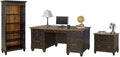 Pemberly Row Set of 3 Fully Assembled Office Desk & Filing Cabinet & Bookcase