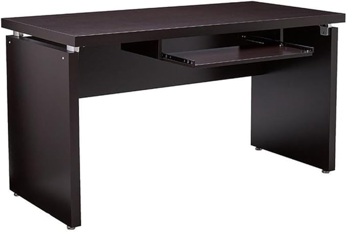 Home Square 3 Piece Set with Desk Mobile File Cabinet and Bookcase in Cappuccino