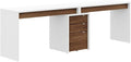 White 3-Piece Home Office Set with Multi-Purpose Storage Desks, Durable Wooden Construction, Modern Design for Workspace Organization