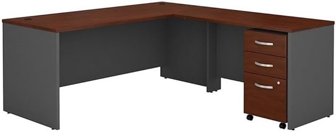 Bush Business Furniture Echo 3 Drawer Mobile File Cabinet in Modern Gray