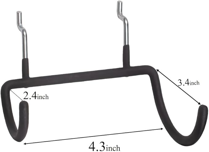 KINOMI 4 Heavy Duty Pegboard Drill Holder Power Tool Holder Pegboard Hooks with scratchproof Coating for Drills, Other Power Tools, Handheld Tools etc in Garages, Tool Sheds