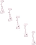 Generic 5Pcs Adjustable File Holders, Flexible Foldable Document Clips, Double Sided Clip On Sign Holder for Table Top, Rotatable Paper Copy Holder Clip, Handy Artist Supplies Clamp (White)