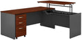 Bush Business Furniture Series C Office Desk with Mobile File Cabinet, 48W x 30D, Hansen Cherry