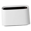 PRETYZOOM Mini Desktop Trash Can for Bedroom Office Slim Wastebasket with Detachable Liner Compact Garbage Bin for Makeup Tables Vanities Stylish White Decor