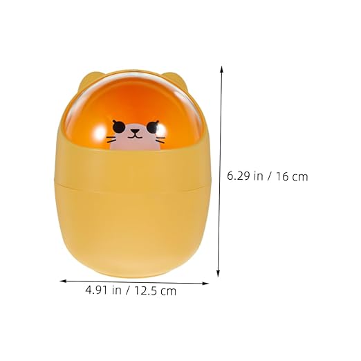 Angoily 2pcs Mini Desk Trash Can Bin Lid Slim Garbage Can for Desktop Small Bedroom Trash Lid