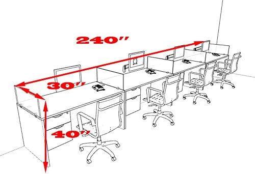 Four Person Modern Accoustic Divider Office Workstation Desk Set, OT-SUL-SPRG29