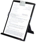 Fold-Flat Freestanding Desktop Copyholder Plastic 150 Sheet Capacity Black