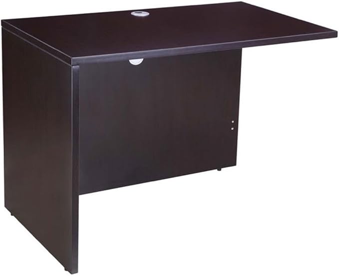 Boss Office Products Holland 42" Executive L-Shape Corner Desk with Storage Pedestal and Lateral File, Mocha