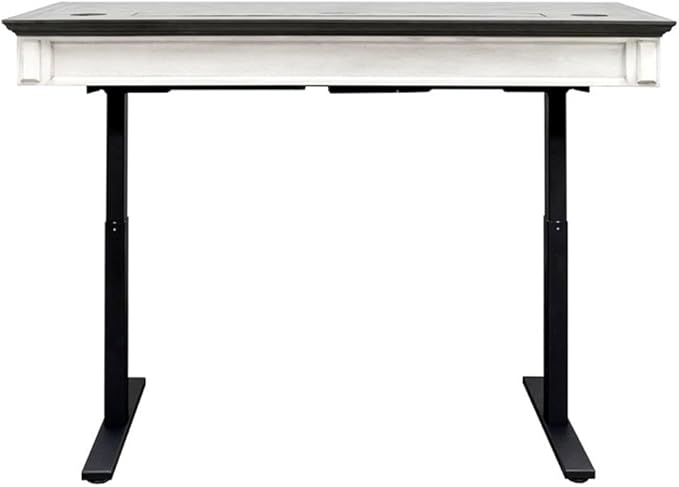 BOWERY HILL Set of 2 Writing Office Desk and Bookcase with Doors in White