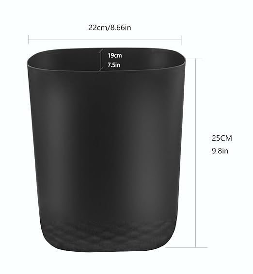 Small Trash Can with 60 Count of Trash Bags,2.5 Gallon Wastebasket Recycling Bin Trash Can for Bathroom Bedroom Office Kitchen (2, Black)