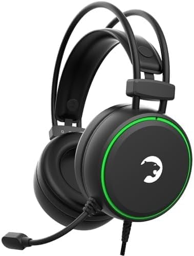 GAMEPOWER JIN X 3.5mm Jack Gaming Headset - Wired Headphones with 50MM Drivers, Comfort Design, 360 Spatial Audio, Noise Cancelling Mic, PS4, PS5, for Xbox, Black