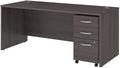 Bush Business Furniture Studio C Office Desk with Mobile File Cabinet, 72W x 30D, Storm Gray
