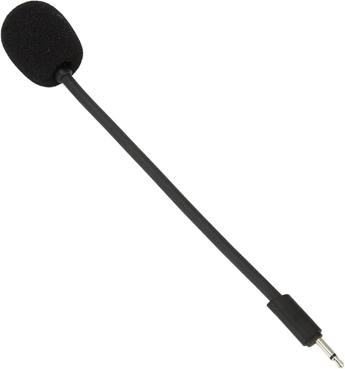 Yoidesu Game Mic Replacement for Gaming Headsets, Noise Cancelling Sponge, Adjustable Microphone Arm, 2.5mm Detachable Boom Microphone