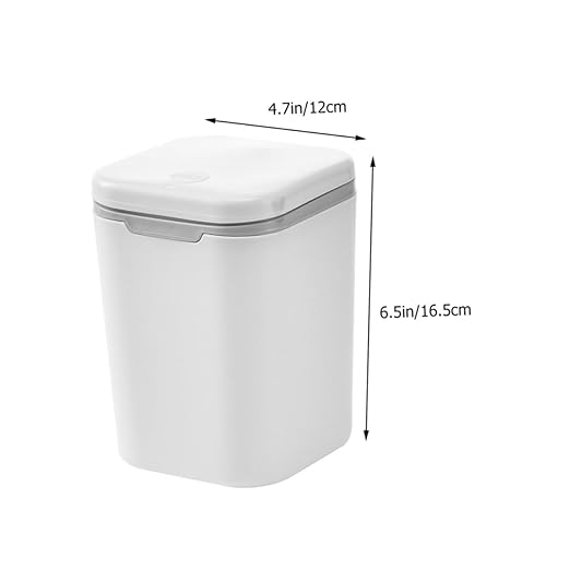 Slim Desktop Trash Can Set of 2 Tiny Miniature Office Garbage Bins Creative Cartoon Shaped Waste Baskets