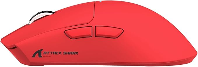 ATTACK SHARK X11 Ultra-Light Triple Mode Gaming Mouse PAW3311 Optical Sensor 22K DPI 5 programmable Buttons with Magnetic Charging Stand for PC/Mac Red&Sticker