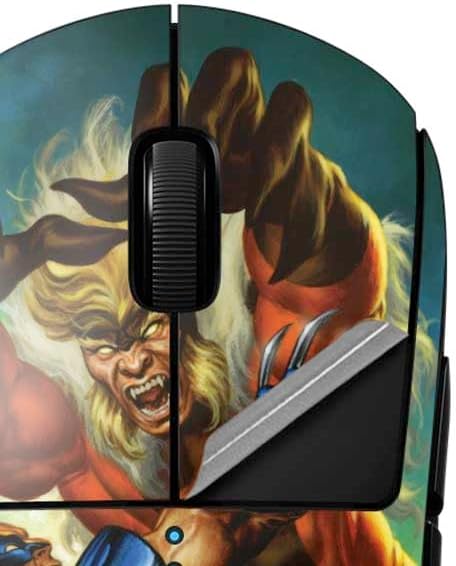 Skinit Decal Other Skin Compatible with G Pro Wireless Gaming Mouse - Officially Licensed Marvel X-Men Wolverine Vs Sabretooth Design
