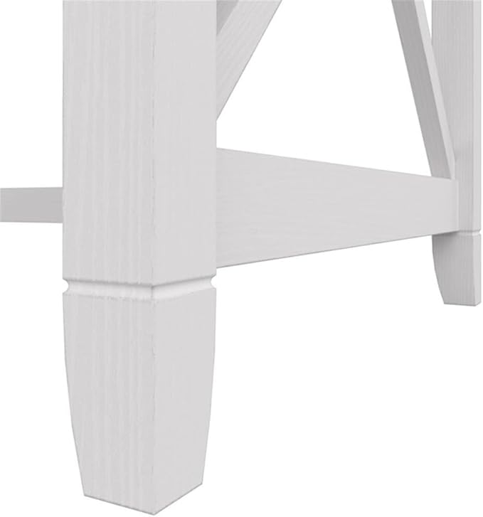 Pemberly Row Modern 60W L Shaped Desk with 2 Drawer File Cabinet, Durable Wood Construction, Coastal Farmhouse Style, X Pattern Accents, Spacious Home Office Furniture Set with Extended Work Surface
