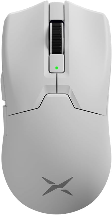DELUX M800Ultra Wireless Gaming Mouse, 55g Lightweight, Nordic 52840 MCU, 1000Hz Polling Rate, PAW3395 Sensor, 26000DPI, Up to 120 Hrs Battery Life, Tri-Mode Connection, Huano Switches (600mAh-White)