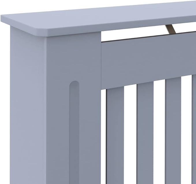 MDF Radiator Cover Cabinet Shelf, Heater Heating Side Stand Radiator Cover Living Room Furniture Decor, Anthracite 59.8"x7.5"x32.1",-448