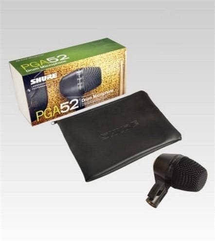 Shure PGA52 Dynamic Microphone - with Cardioid Pick-up Pattern, Swivel-Mount Dynamic Kick-Drum Microphone (PGA52-XLR)