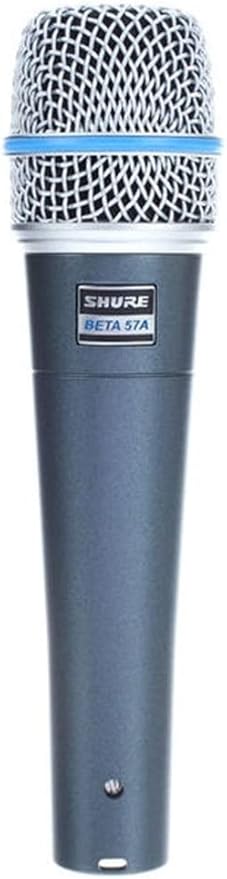 Shure BETA 57A Instrument Microphone - Supercardioid Dynamic Mic for Vocal and Instrumental Applications with High Output Neodymium Element, Durable Steel Mesh Grille and Shock Mount