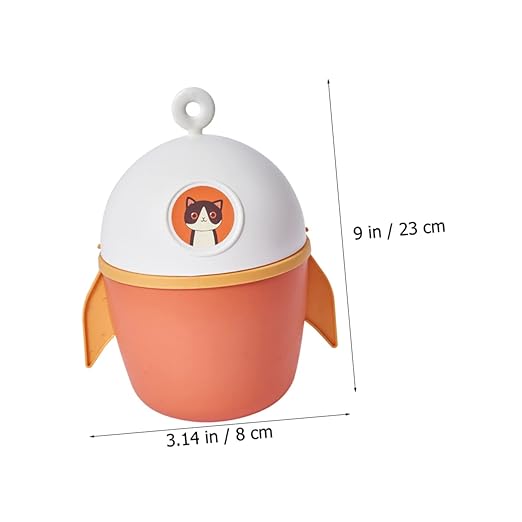 DECHOUS Slim Garbage Can Mini Car Trash Bin Lid Water Paper Container for Desktop Small Trash Can