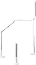 Bewinner LED Desk Lamp with Clamp - Dimmable Tempering Eye Care Desk Light, Extendable Arm Desk Lamps for Home Office, Flexible Tall Task Table Light, Clip on Desk Lamp for Nail Tech