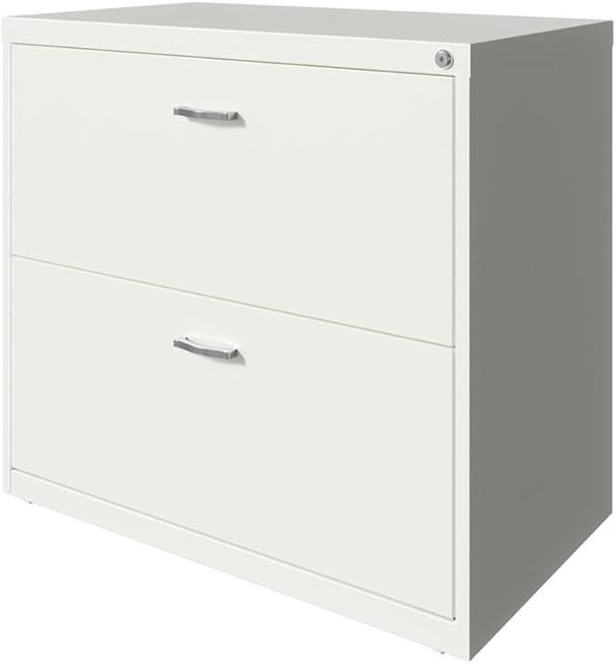 Home Square 2-Piece Set with Mobile Desk in Navy and Lateral File Cabinet