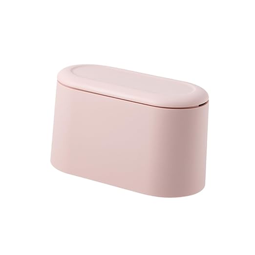 Modern Pressed Slim Mini Desktop Trash Can Table Waste Bin Cover for Office Home
