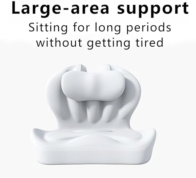 Adjustable Memory Foam Lumbar Cushion - Ergonomic Lower Back Support Pillow with Cotton Cover, Mid-Height Customizable Design for Office Chair, Car Seat, Long Sitting (Gray, Large)