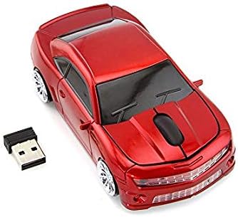 Jinfili Car Shape Wireless Mouse Ergonomic Optical Mice USB Receiver 3D 2.4GHz 1600DPI for PC Laptop Computer
