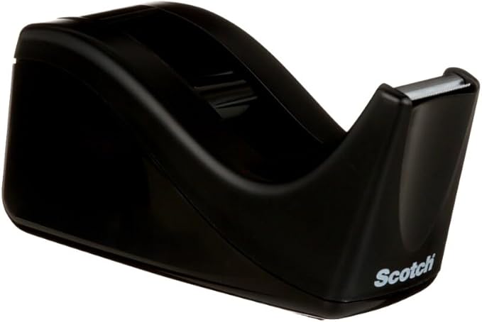 Scotch Desktop Tape Dispenser,Black Two-Tone,1 Dispenser/Pack (C60-BK),(Pack of 12)