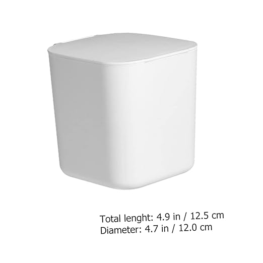 SOLUSTRE 2pcs Mini Trash Can Lids Storage Bin Lids for Desk Slim Garbage Can Covers Waste Containers for Car Desktop Litter Bins