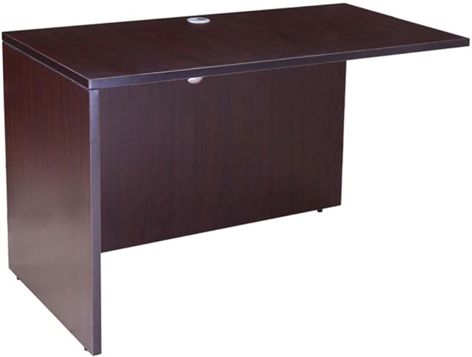 Boss Office L-Shape Desk with Pedestal in Mocha
